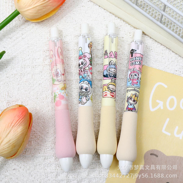 Wholesale 4pcs/ box sponge quick-drying press gel pen cute student black gel pen