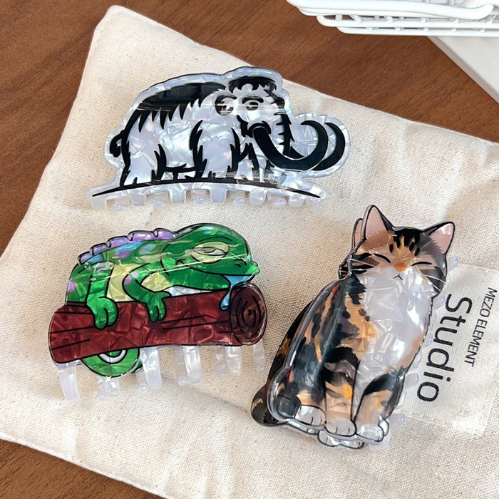 Wholesale Cartoon Cat PVC Medium Hair Gripper - Trendy Fashion Accessory