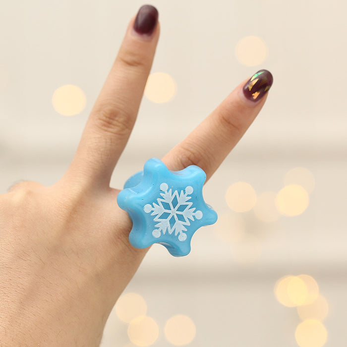 Wholesale Christmas Glowing Cartoon Soft Rubber Ring Prom Party Party Finger Lamp Kidsren' s Toy Elderly Elk Ring
