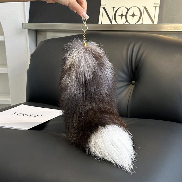 Wholesale Fox fur big tail f keychain