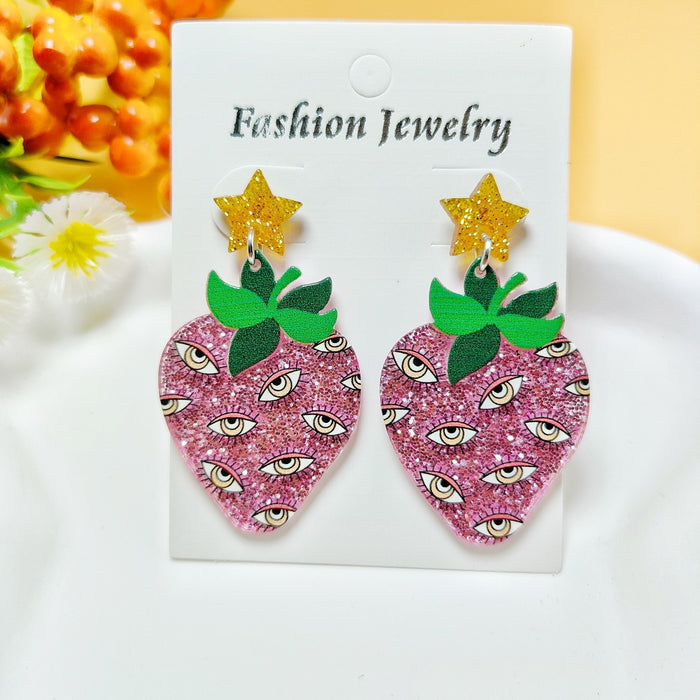 Wholesale Halloween Ghost Style Acrylic Earrings JDC-ES-QiYu002