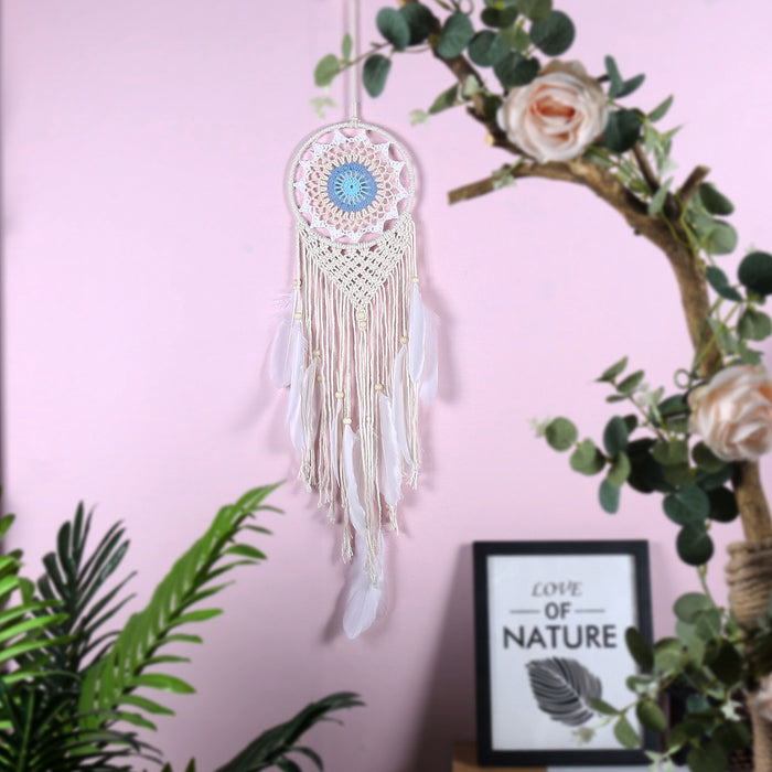 Wholesale Bohemian Dreamcatcher Wall Hanging Beige Cotton Rope Home Decor