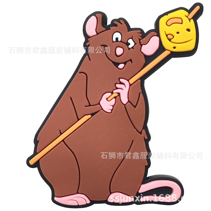 Wholesale 50pcs Buckle  Pvc Soft Glue DIY Accessories Shoes Charms