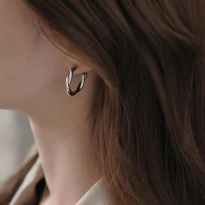 Wholesale   Silver s925 Twist Earrings Vintage  Earrings Elegant Tassel Earrings for Women