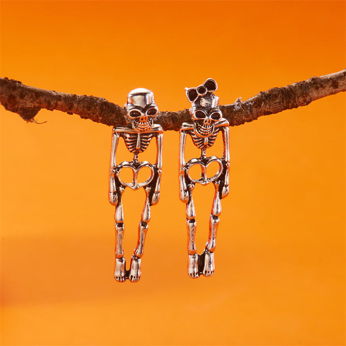 Wholesale  Series Earrings with Exaggerated Dark Style Design Ghost Skull Skeleton Earrings