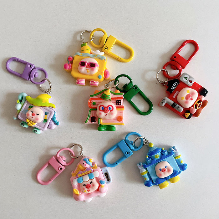 Wholesale New cartoon keychain pendant, cute backpack hanging accessory, backpack accessory