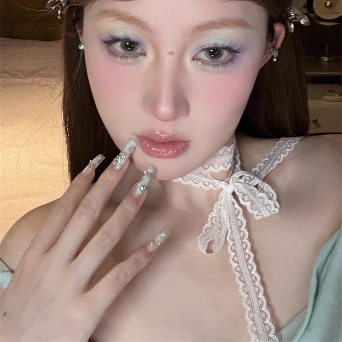 Wholesale Lace bow necklace, women's necklace accessories, collarbone chain, neck strap, temperament neck collar