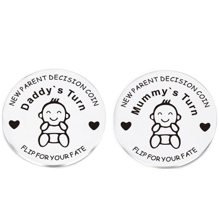 Wholesale Newborn commemorative coin baby stainless steel decision coin