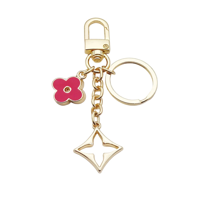 Wholesale Four-leaf clover bag charm metal keychain