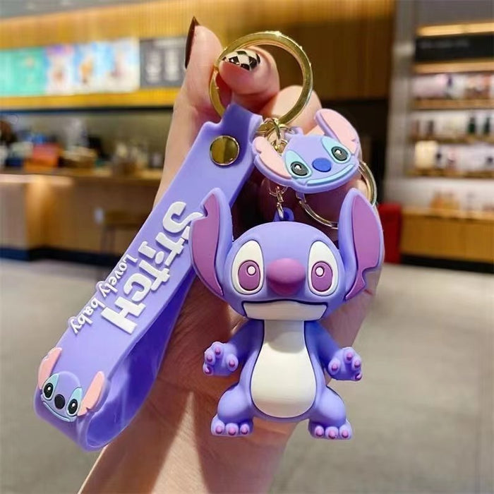 Wholesale cartoon three-dimensional glue stillson key chain pendant cute student schoolbag doll ornaments gift