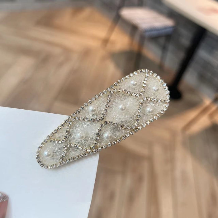 Wholesale Pearl Rhinestone Hairpin Side Clip Bangs Clip Back Head