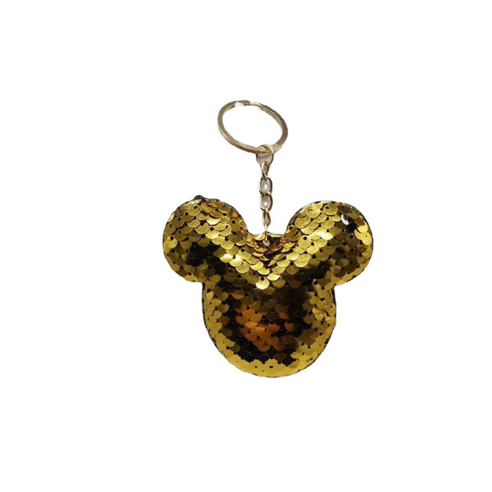 Wholesale Reflective glitter keychain pendant cartoon car keychain bag decoration