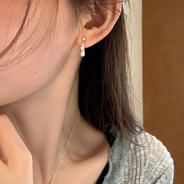 Wholesale Brushed Water Drop Flower Earrings for Women