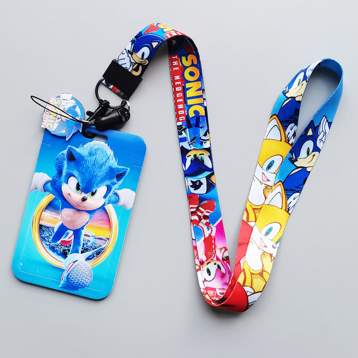 Wholesale 10pcs Students cartoon Lanyard Keychain Card Set