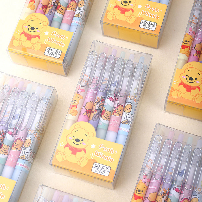 Wholesale Cartoon Box Set Press Pen Metal Pen Clip Press Neutral Pen Cute Styling Signature Pen