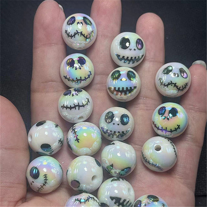 Wholesale 200pcs Halloween Series Acrylic Electroplated Beads JDC-BDS-Xiaox001