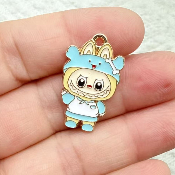 Wholesale 10pcs Anime Alloy Oil Drip DIY Earrings,  Bracelet,  Keychain,  Pendant