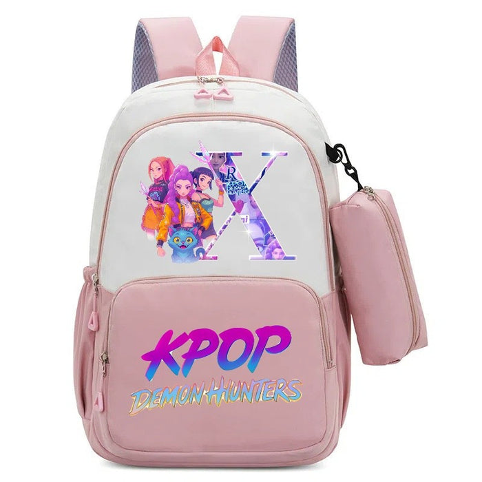Wholesale Alphabet Cartoon Print Two-Piece Backpack Set for Primary and Middle School Students