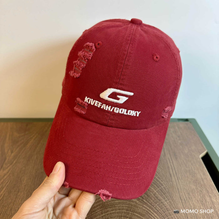 Wholesale Old street hole hip-hop baseball cap embroidered duckbill cap