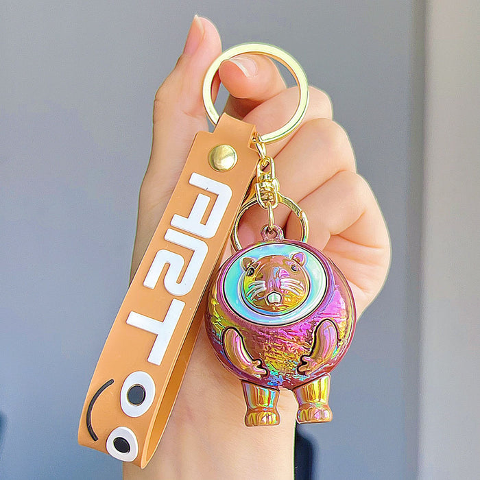 Wholesale Cute electroplated glossy cartoon character keychains