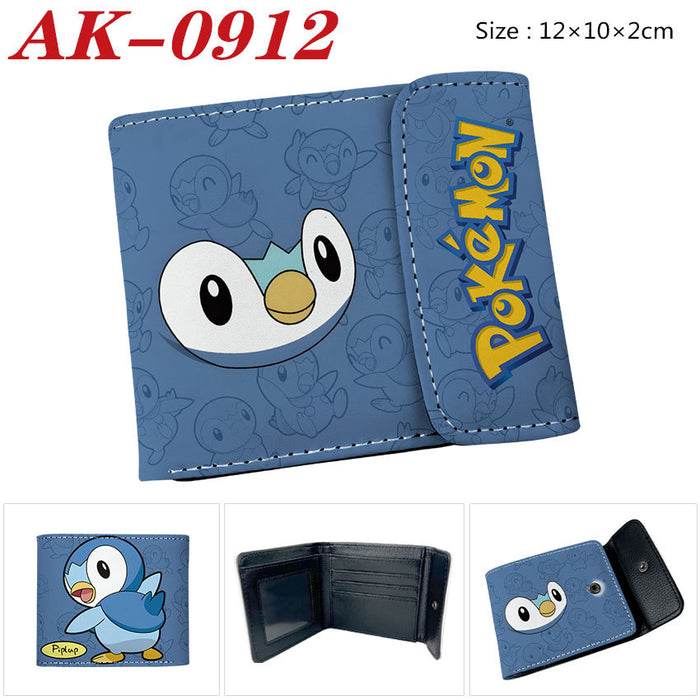 Wholesale Cute PU leather short bifold cartoon wallet with snap closure