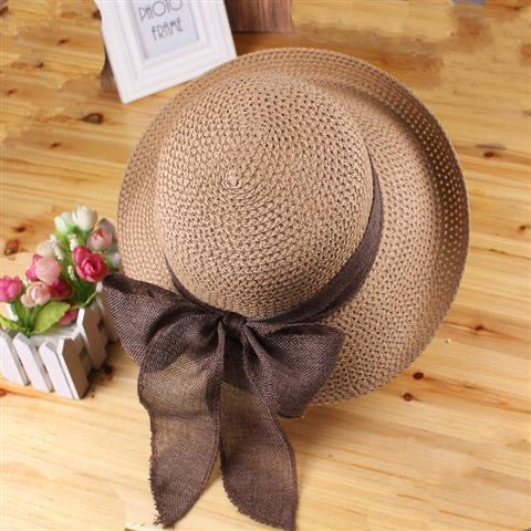 Wholesale Grass hat, sun protection, large eave, versatile sun hat, sun protection, beach hat, top hat, folding top hat