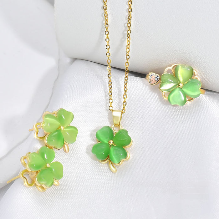 Wholesale Rotating necklace women's light luxury, simple and versatile love set