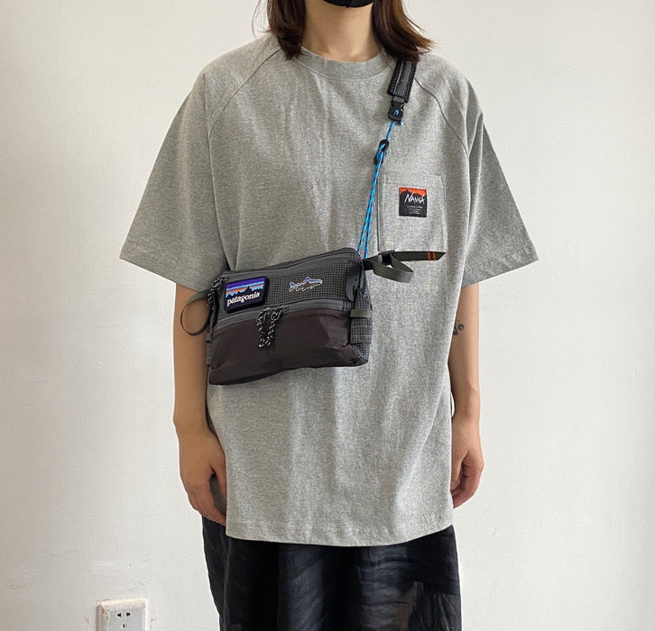 Wholesale Outdoor Multi-Functional Lightweight Waterproof Plaid Nylon Lure Fishing Bag Crossbody Bag