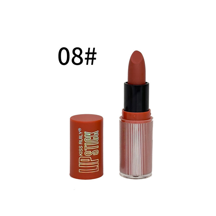 Wholesale 12 color lipstick, bare color, matte matte finish, lip gloss that does not fade, moisturizing lips