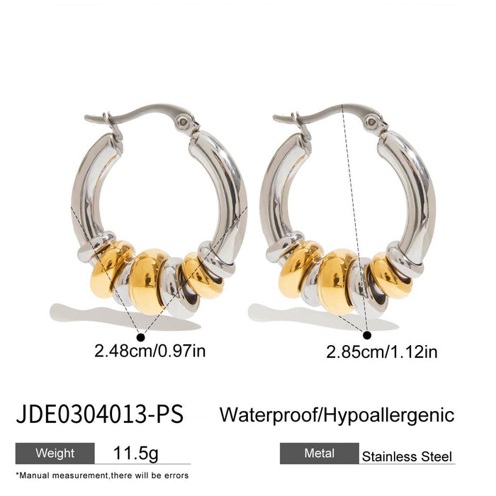 Wholesale Stainless Steel Color Matching Earrings for Women Earrings Titanium Steel Earrings