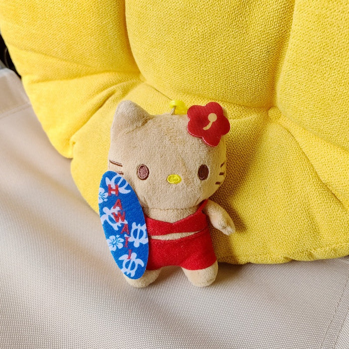 Wholesale Hawaii Beach Swimming Circle Surfing Pineapple Paradise Cat Plush Doll Pendant