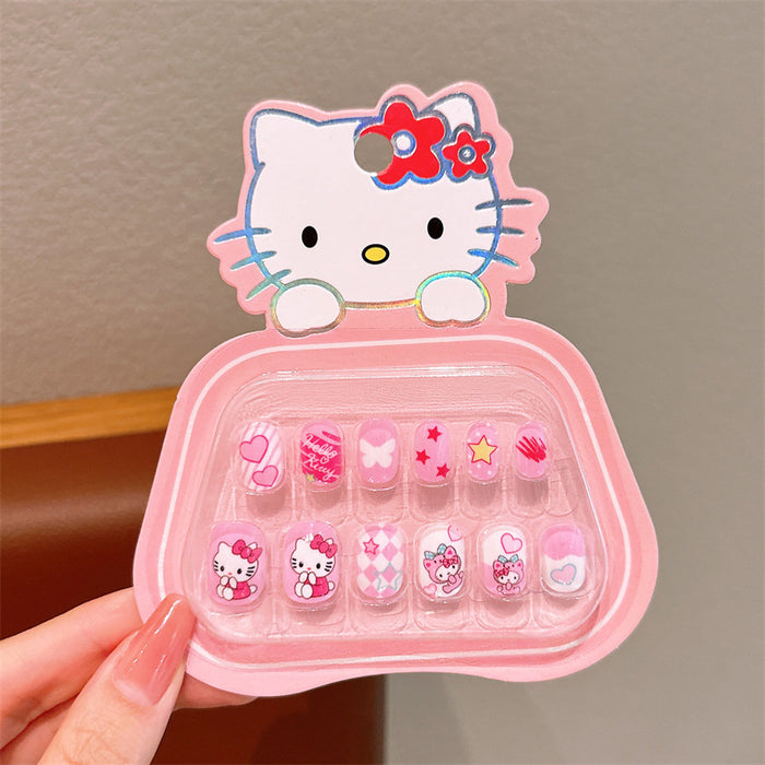 Wholesale Cartoon Sweet Little Girl Cute Nail Stickers