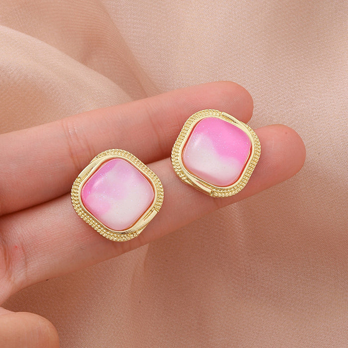 Wholesale earrings simple retro pink clouds small jewelry