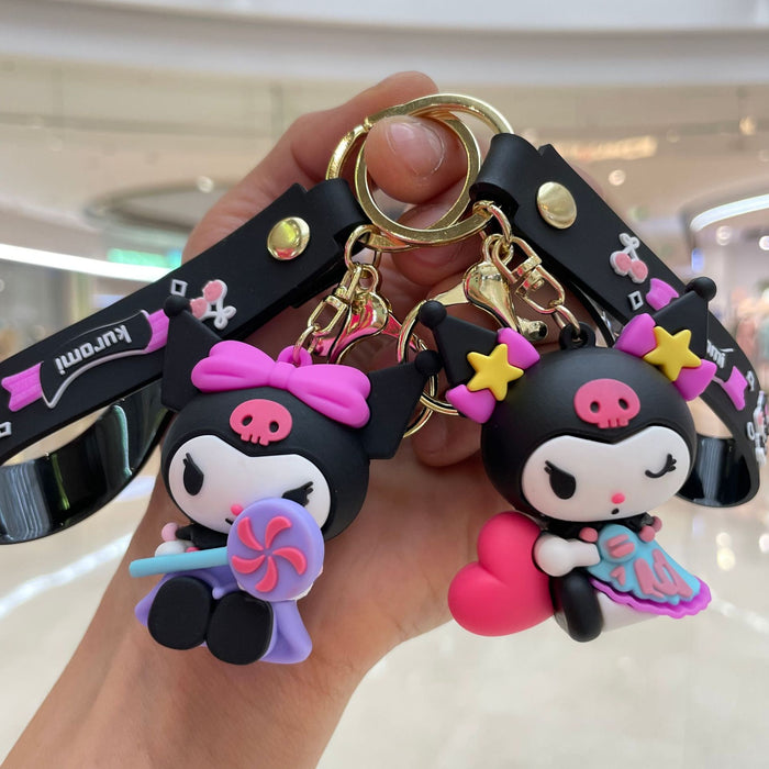 Wholesale Cute cartoon keychain creative couple bag pendant, car keychain pendant, small gift