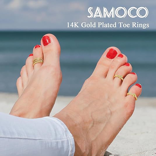 Wholesale Beach toe ring, gold-plated copper ring, open tail ring, toe ring