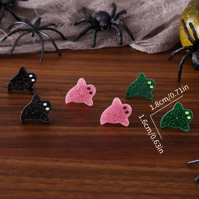 Wholesale Ghost Acrylic Earrings Set with Sequins Party Jewelry Accessory