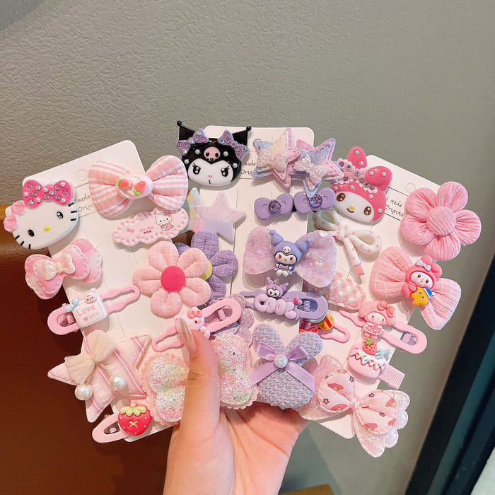 Wholesale Kids Bow Fabric Flower Hair Clip