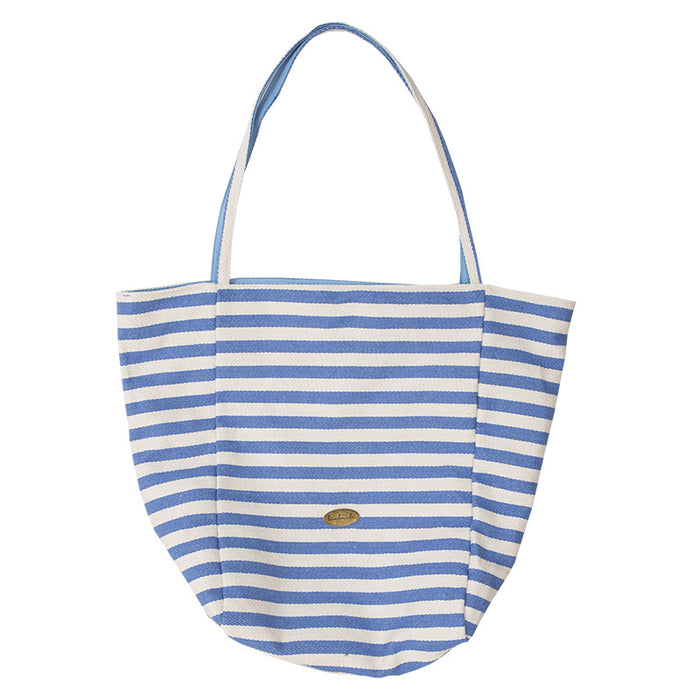 Wholesale Striped canvas bag tote casual bag shoulder tote bag shopping bag