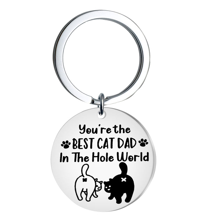 Wholesale Stainless steel keychain engraved gift