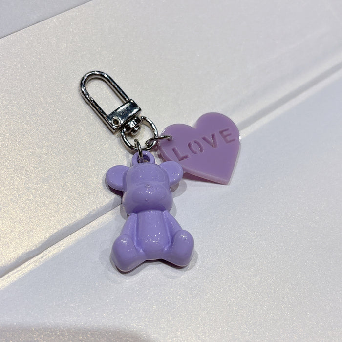 Wholesale Cartoon plated keychain DIY mobile pendant versatile hanging accessory small gift