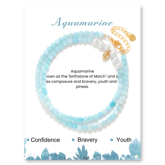 Wholesale 4mm stone bead necklace with heart pendant a choker style necklace