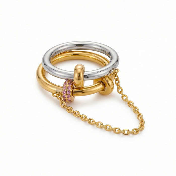 Wholesale Women' s Light Luxury Chain Ring