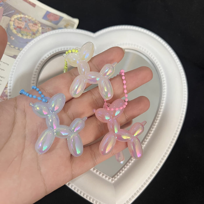 Wholesale Laser Balloon Doll Keychain Pendant Versatile Personalized Pendant Colorful Dog Creative Jewelry Gift