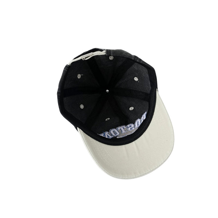 Wholesale Children' s Washed Embroidered Color-Blocked Baseball Hat