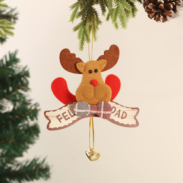 Wholesale Fabric Christmas Brand Pendant Holiday Scene Arrangement Christmas Tree Pendant Christmas Decorations Hanging Ornaments