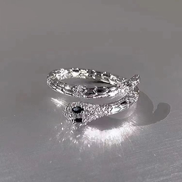 Wholesale Spirit snake ring, female niche design, high-end couple pairing ring, fashionable personality, index finger ring, male
