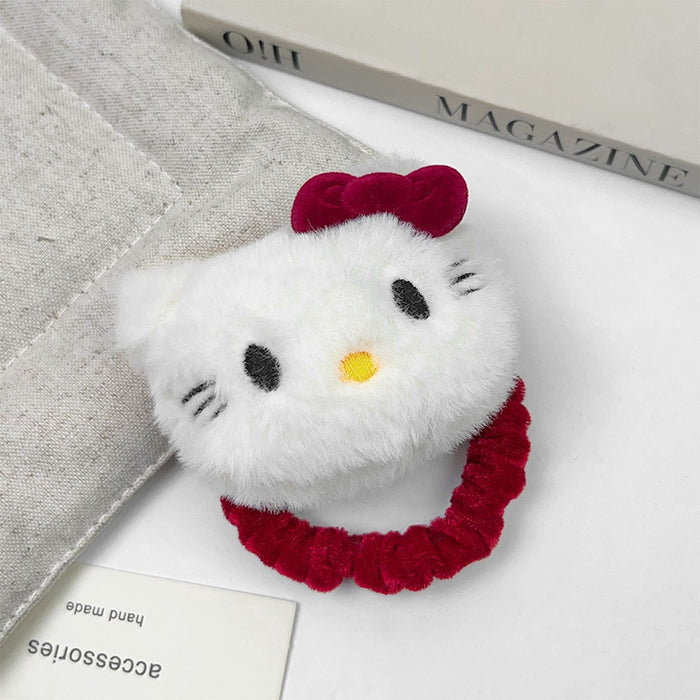 Wholesale Cute plush hair clips ponytail hair ties and cartoon snap clips