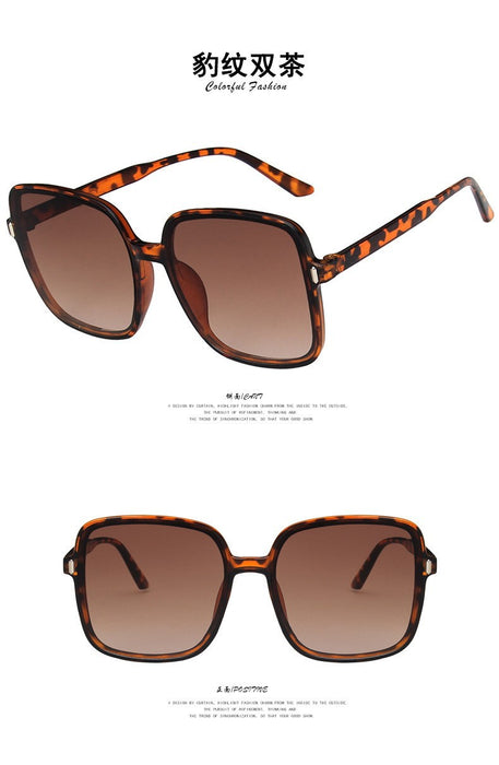 Wholesale New Gradient Sunglasses Large Frame Square Rice Nail Street Photography UV Sunshade Glasses Versatile