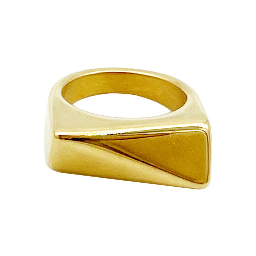 Wholesale Personalized Triangle Square Stainless Steel Ring JDC-RS-Jinyue007