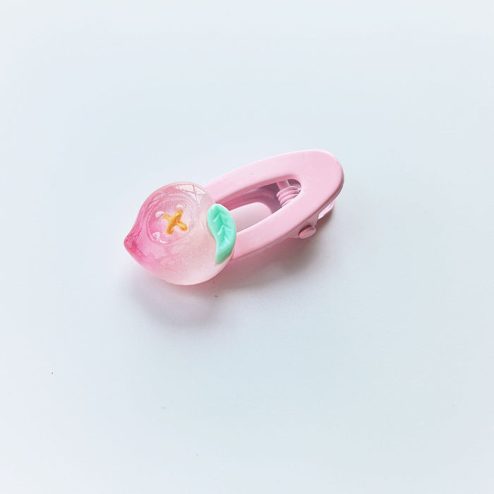 Wholesale Fruit side clip cute children's hair clip dopamine oval clip sweet wind hairpin